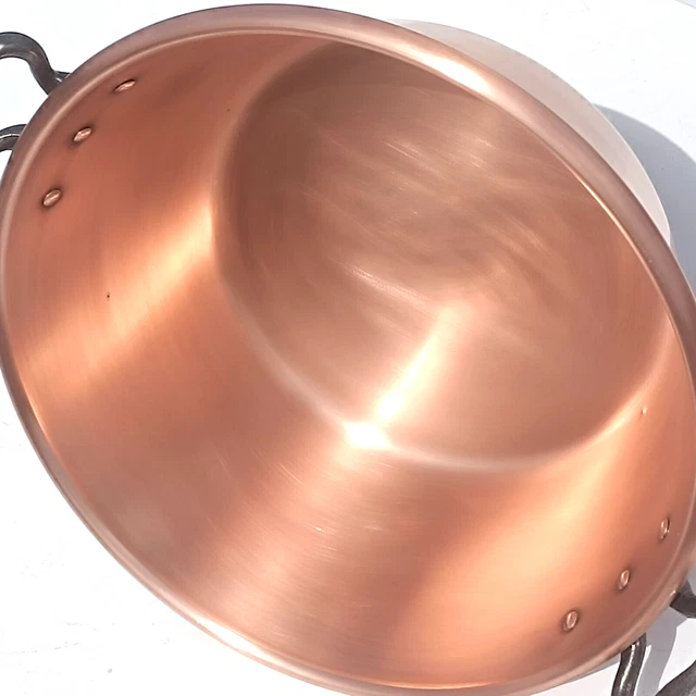 Vintage 16.1inch French Copper Jam Pan Fabrication Francaise 7.3lbs Gift Idea! Vintage 16.1inch French Copper Jam Pan Fabrication Francaise 7.3lbs Gift Idea!