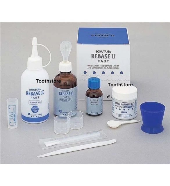 Tokuyama  Rebase II Fast Dental Chair Side Hard Denture Reline Material Full Kit