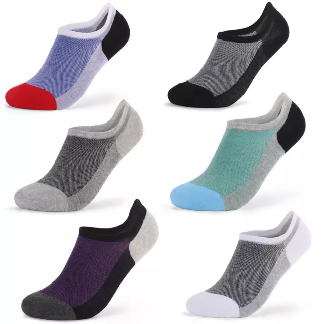 Calze Calzini Fantasmini Invisibili Uomo 4 Paia in Cotone Silicone Antiscivolo
