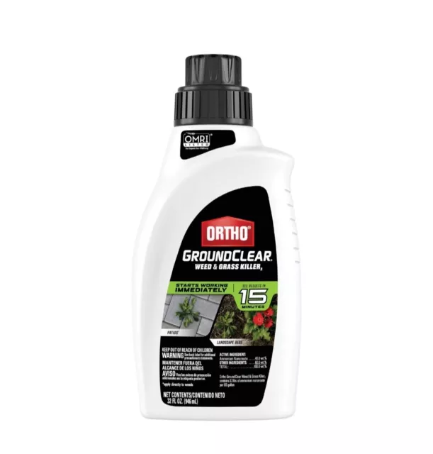 Ortho GroundClear Weed & Grass Killer2, Concentrate, Quickly Kills 32 fl oz.