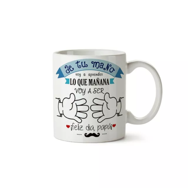 LA MEJOR taza personalizada día del padre FATHER'S DAY color blanco