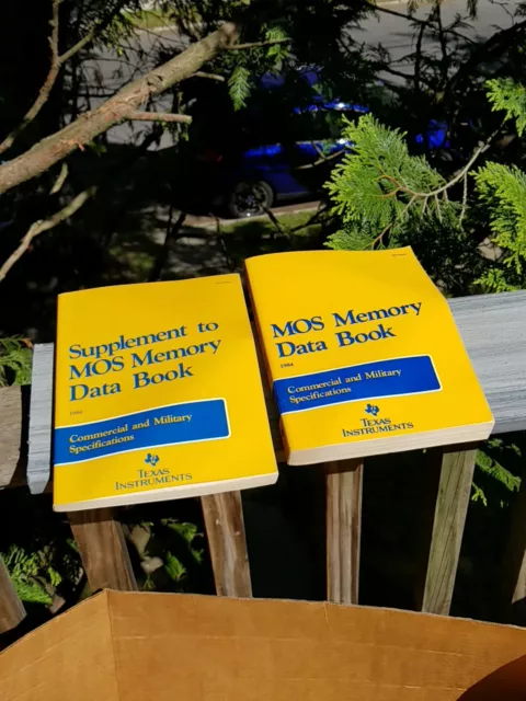 2 Vintage Texas Instruments Books  Data Electronic Manual Mos Memory Supplement