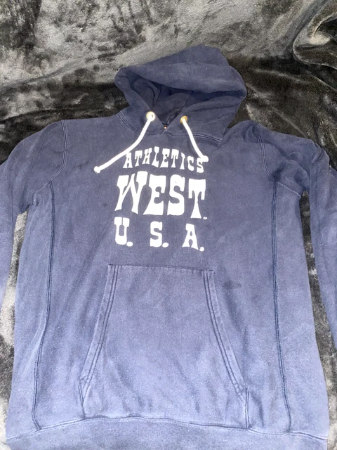 VINTAGE NIKE ATHLETICS West Hoodie Sweatshirt Rare Red (M/L) See 