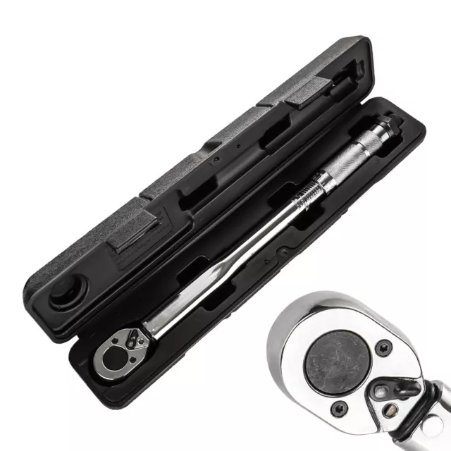 Ratcheting Torque Wrench 19-110Nm 3/8" Square Drive Click Adjustable+Case