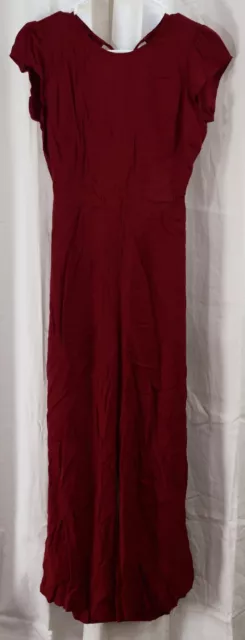KATIE MAY Vionnet Drape Back Crepe Gown in Bordeaux Size 4