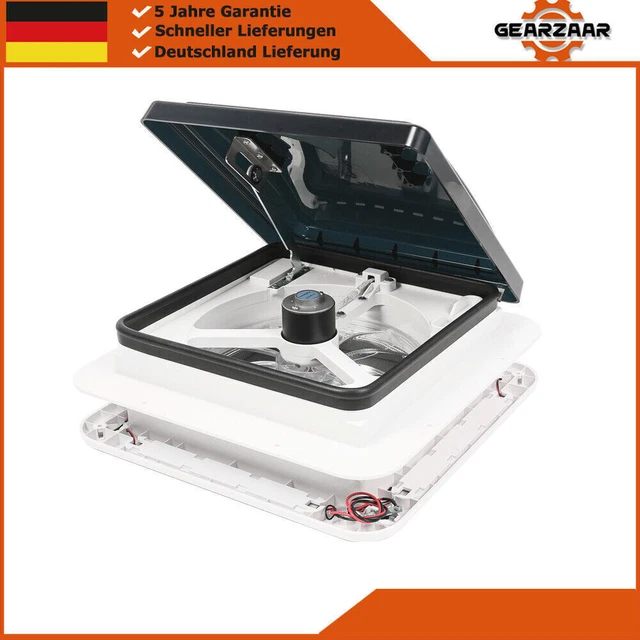 Dachausstiegsfenster Velux Dachfenster Dachluke Dachhaube Inklusive 12V Ventilator Und LED-Beleuchtung Dachlüfter Wohnmobil 12v