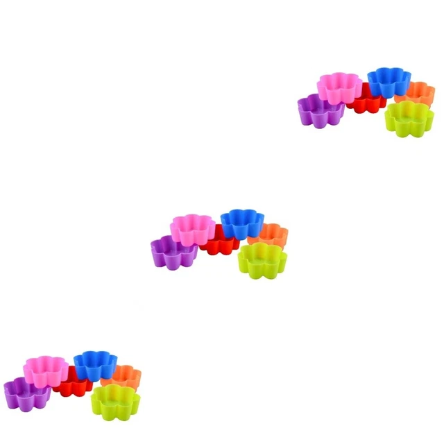 3 x stampi per muffin riutilizzabili stampi per fiori stampi per muffin in silicone
