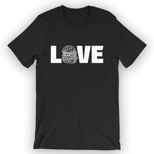 Unisex Love Hamburger T-Shirt Funny Burger Shirt