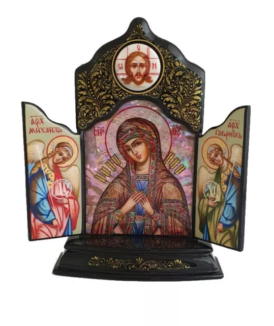 Tríptico - Ortodoxa - Icon Religiosa - Virgen María