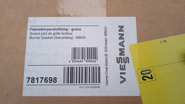 Viessmann 7817698 Guarnizione Corpo Bruciatore (Secondario) Wb2A, Vitodens