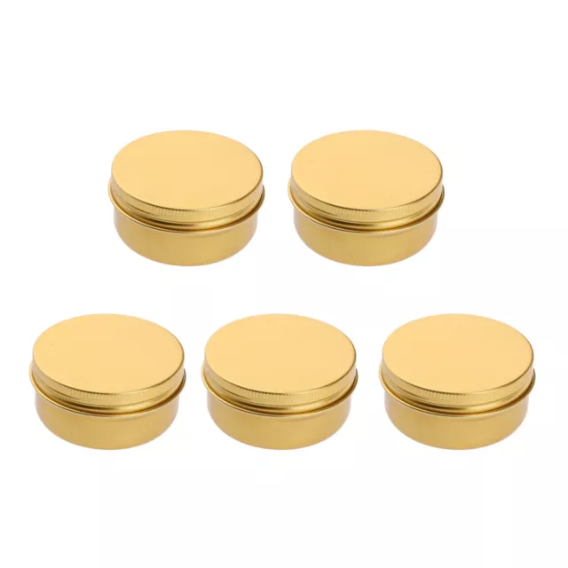 5pcs vide en aluminium baume cosmétique pot de crème pot bougie contenant en