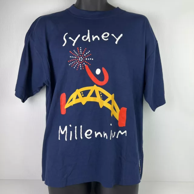 Vintage Sydney Millenium Official Graphic T-Shirt Art by Balarinji Mens XL