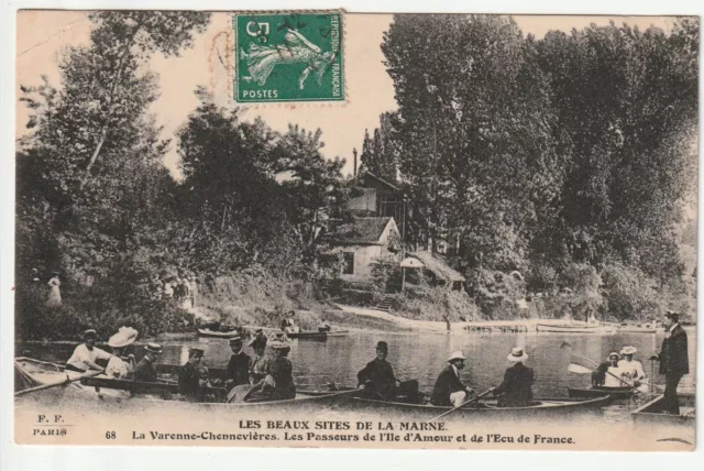 LA VARENNE CHENNEVIERES - Val de Marne - CPA 94 - les Passeurs de l' Ile d'Amour