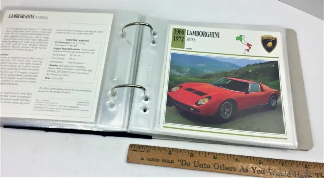Vintage Classic Cars Collectors Club Album Binder Packed with Photo Fact Cards