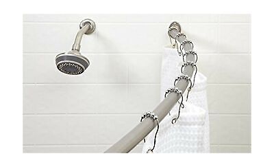 Bath Bliss Wall Mounted Adjustable Curved Bathroom Shower Curtain Rod, 42”-72...