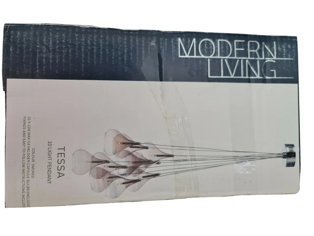 Modern Living Tessa 10 Glühbirne Anhänger Treppe Kronleuchter Deckenleuchte 2