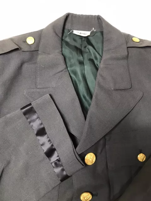 US Military Green Poly/Wool Army Service Dress Jacket Coat 37 Regular