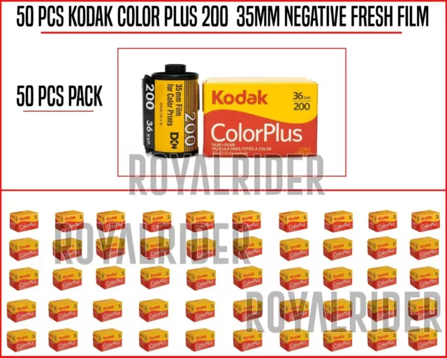 Paquete de 50 piezas Kodak Colorplus 200 película negativa de color rollo...