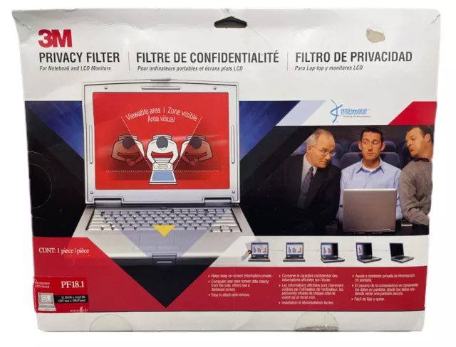 3M Privacy Filter PF18.1 11.30" x 14.13" for Notebook & LCD Monitors New