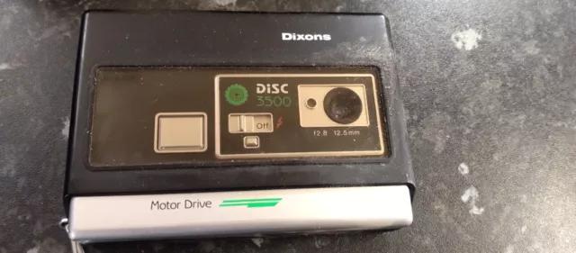 Dixons 3500 Flash Motor Drive Disc Camera Vintage - Untested | Spares | Repairs