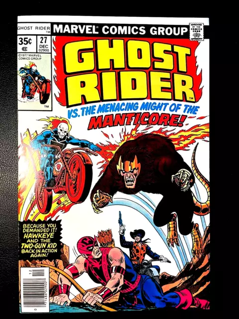 GHOST RIDER #27 (5/79 9.6-9.8!! non-CGC) HAWKEYE/TWO-GUN KID/ROXANNE/KAREN PAGE!