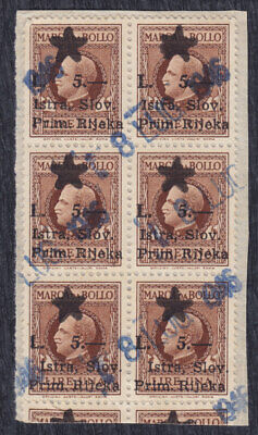 Italy Slovenia Istria Rijeka Fiume 1946 Revenue stamps on cutting, used (o)