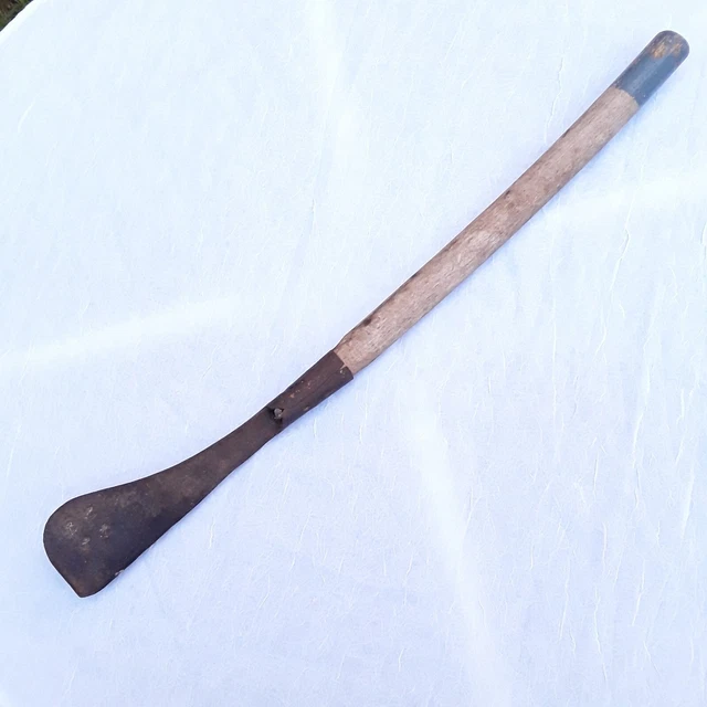 Antique Whaling Tool marked w/ Anchors, Flensing Knife, blubber cutting, spade Antique Whaling Tool marked w/ Anchors, Flensing Knife, blubber cutting, spade