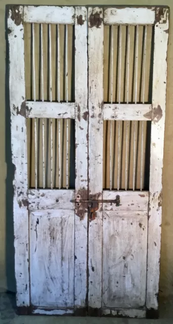 Antique Architectural Salvaged Wood & Iron Doors. Wine Cellar Doors