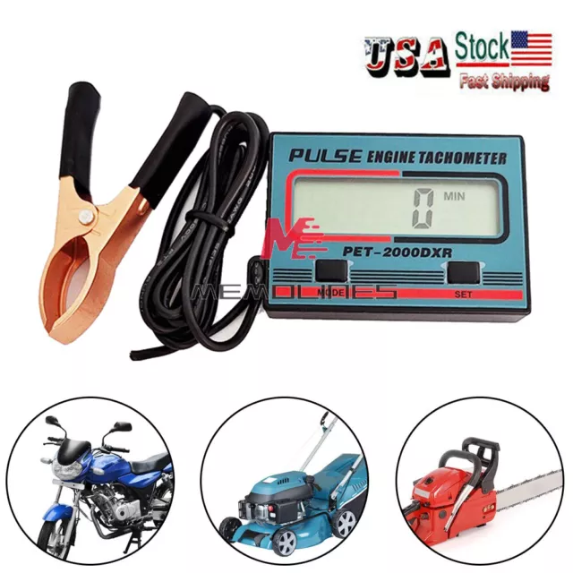 Digital 1~99999 minutes Meter Tachometer Pulse Engine Gauge Inductive RPM Timer