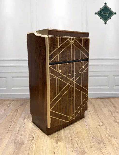 Cocktail Cabinet, Art Deco Styled, Nathan Geometric