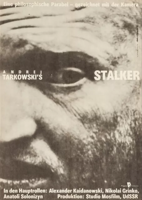 folded poster Andrei Tarkovsky STALKER '79 Original E.GERMAN 16x23 '81 1st Issue
