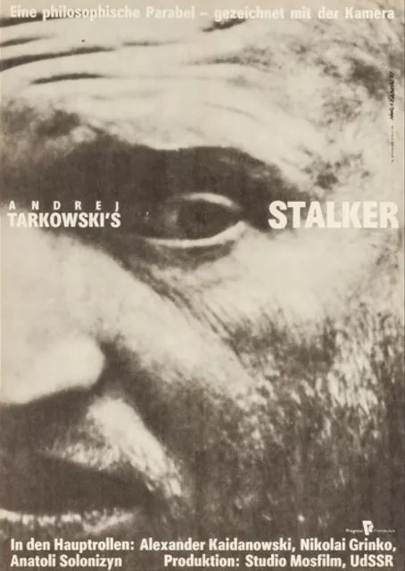 folded poster Andrei Tarkovsky STALKER '79 Original E.GERMAN 16x23 '81 1st Issue folded poster Andrei Tarkovsky STALKER '79 Original E.GERMAN 16x23 '81 1st Issue