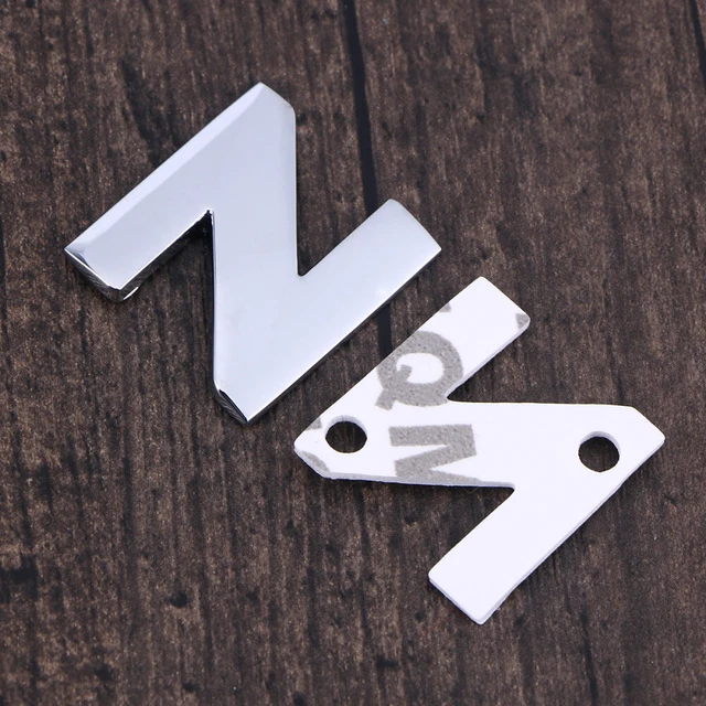 Autocollants 3D Lettres Métal Pour Voiture - Argenté 45 Mm - DIY Personnalisation Plaque - Facile à Coller Et Enlever