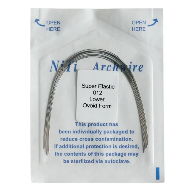 10pcs Dental Orthodontic Arch Wires Niti Super Elastic Ovoid Form Round 012-020