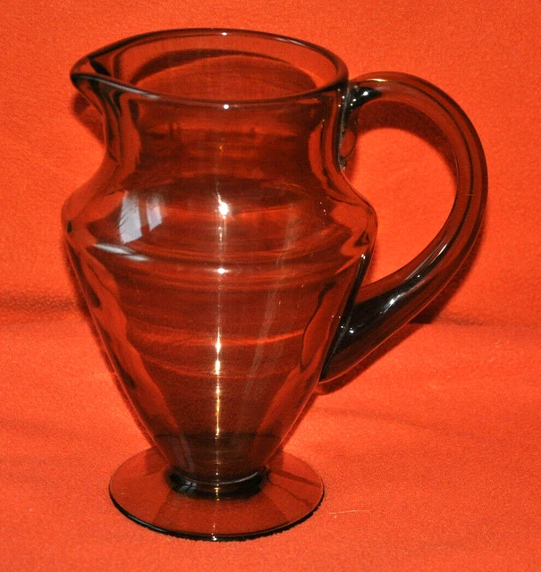 Ancienne Carafe/cruche En Verre Avec Habillage Cuir - Déco Vintage Chevalier