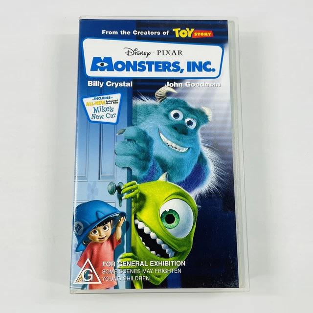 DISNEY & PIXAR Monsters Inc VHS Blue Tape Video Cassette Vintage 20.00