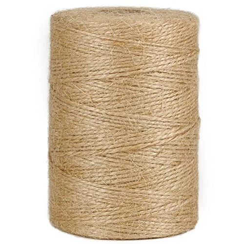 Cuerda de cordel 1 mm cordel de yute natural para jardín, artesanías, envoltura de regalo 656 pies