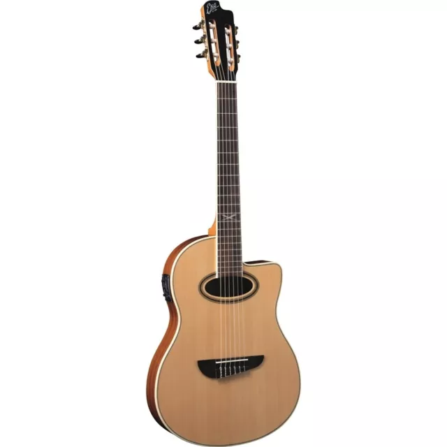 Eko NXT NYLON N100CE NAT Spruce Top Single Cutaway Electro-Classical Guitar New