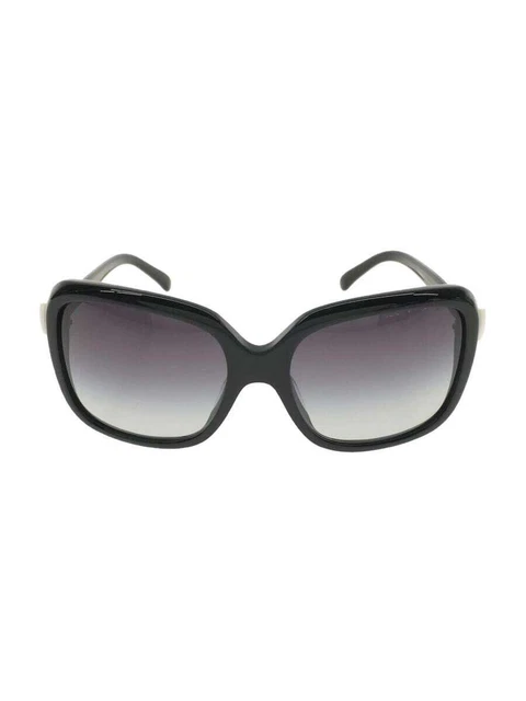 CHANEL #246 Sunglasses Plastic black Cocomark Women's