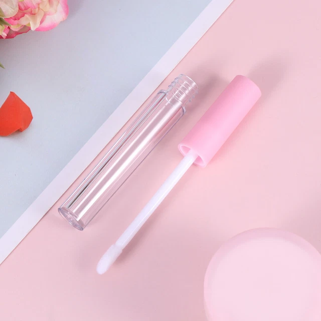 10 piezas Tubos de brillo labial vacío botella brillo labial tubos viajes redondos