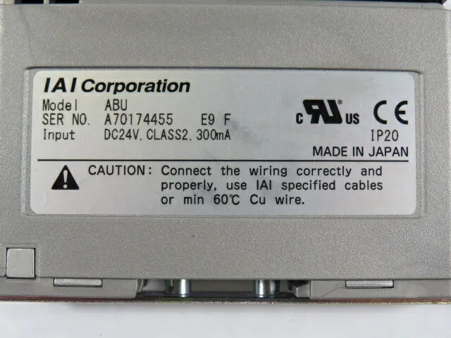 IAI ABU Absolute Controller Input 24VDC Class 2 300mA NOP 3