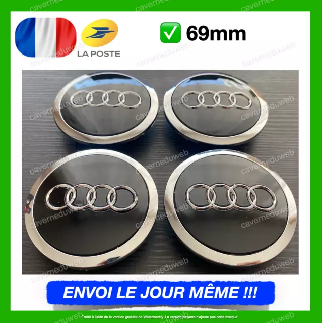 Lot De 4 Centre De Roue Cache Moyeu Gris Pour Audi A7 135mm-4f0 601 165n