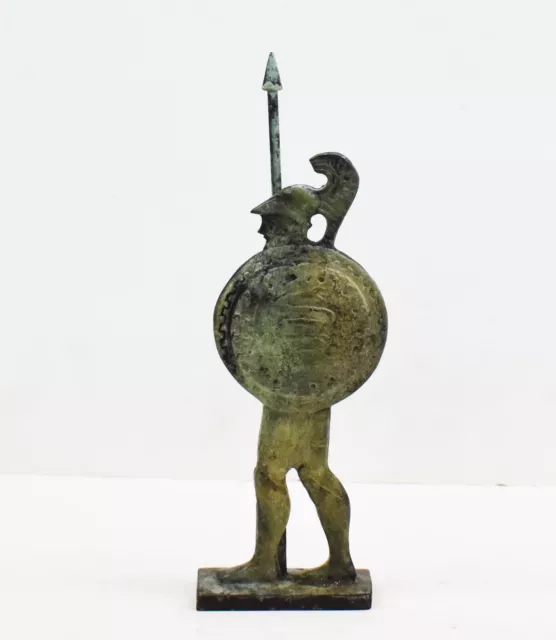 Trojan War small bronze statue - Ancient Greek Warrior sculpture - Homer iliad