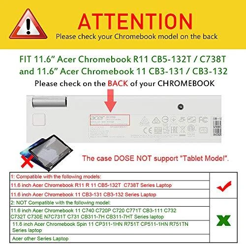 Fintie Sleeve Case for 11.6" Acer Chromebook R11 CB5-132T C738T / Acer Chrome...