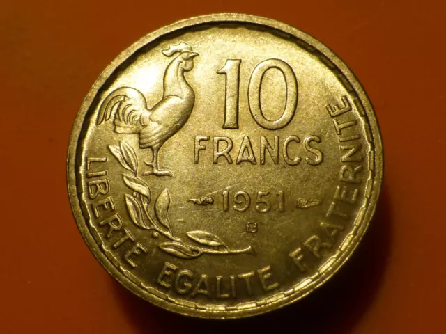 10 Francs - G. Guiraud - 1951 B - Recherchee & Rare Qualite Sup+ !