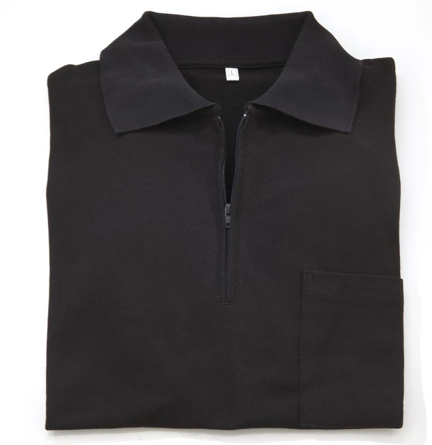 Herren Poloshirt mit Reißverschluss, Farbe rot, Gr. XXL 2