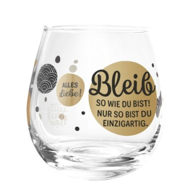 Formano Glas Spruch Bleib so wie du bist einzigartig Wein Cocktail Gin Prosit