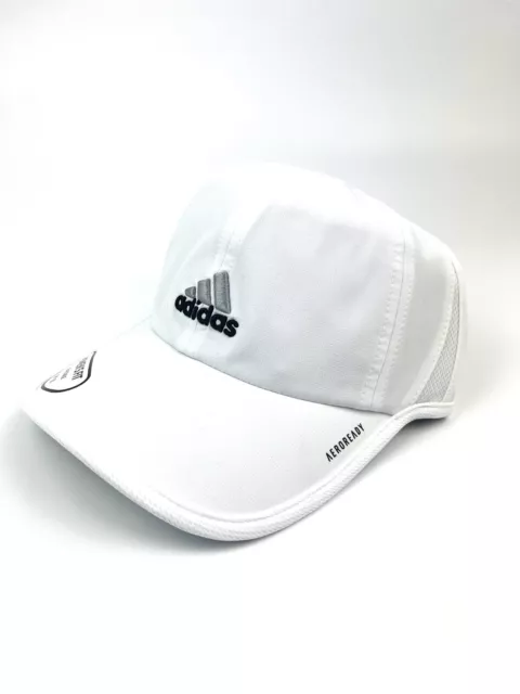 adidas Women's Fit UPF 50 AeroReady Recycled Poly Cap - White Black Silver