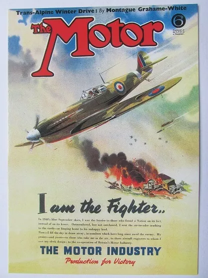 Pack of 15 New Vintage Ad Gallery Postcards: No 9 Spitfire 1943