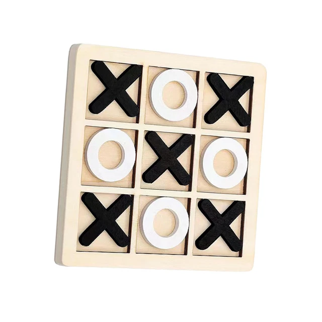 Tic Tac Toe Spiel Holz Drei Gewinnt handgemacht 4101 Seeschach